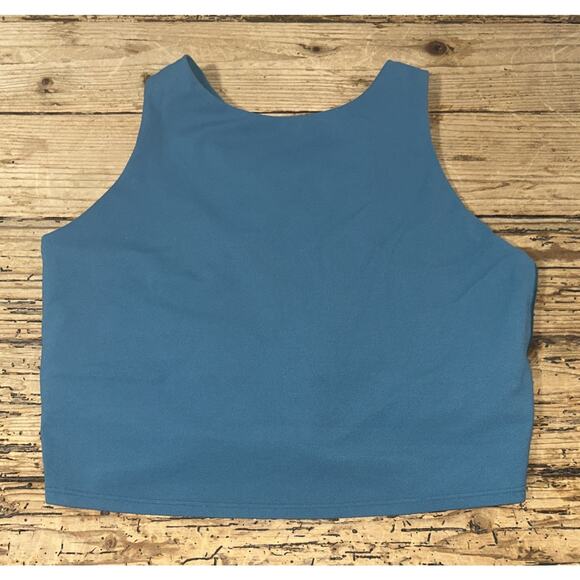Athleta Women's Size M Skylark Blue Conscious Crop Bra A-C EUC - Picture 1 of 8